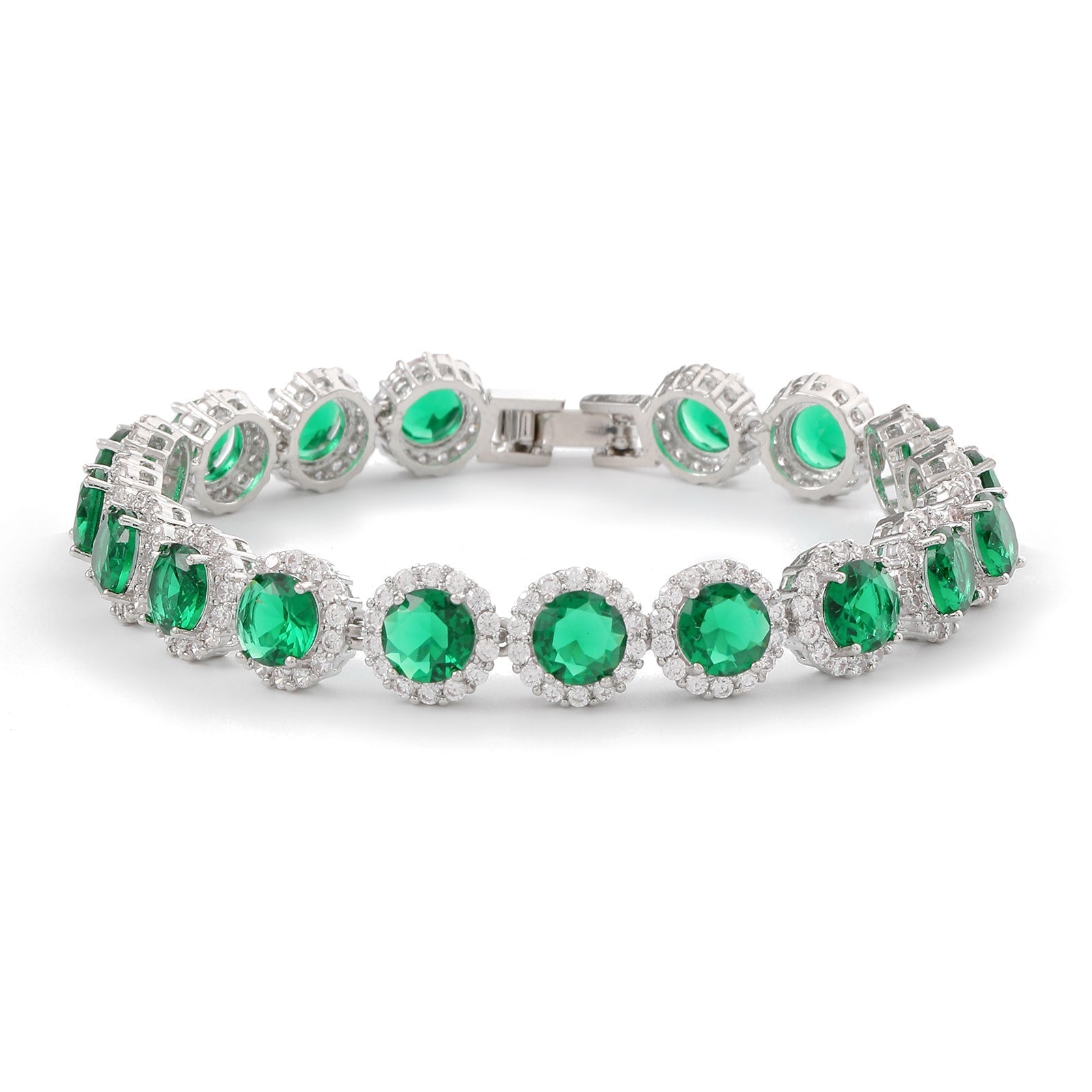 Fashion Gold-plated Inlaid Round Bracelet